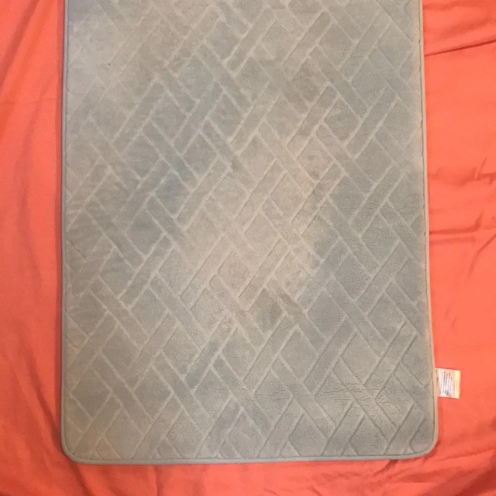 Mohawk Rug Powder Blue Mohawk Memory Foam Bath Rug  22”x 58”